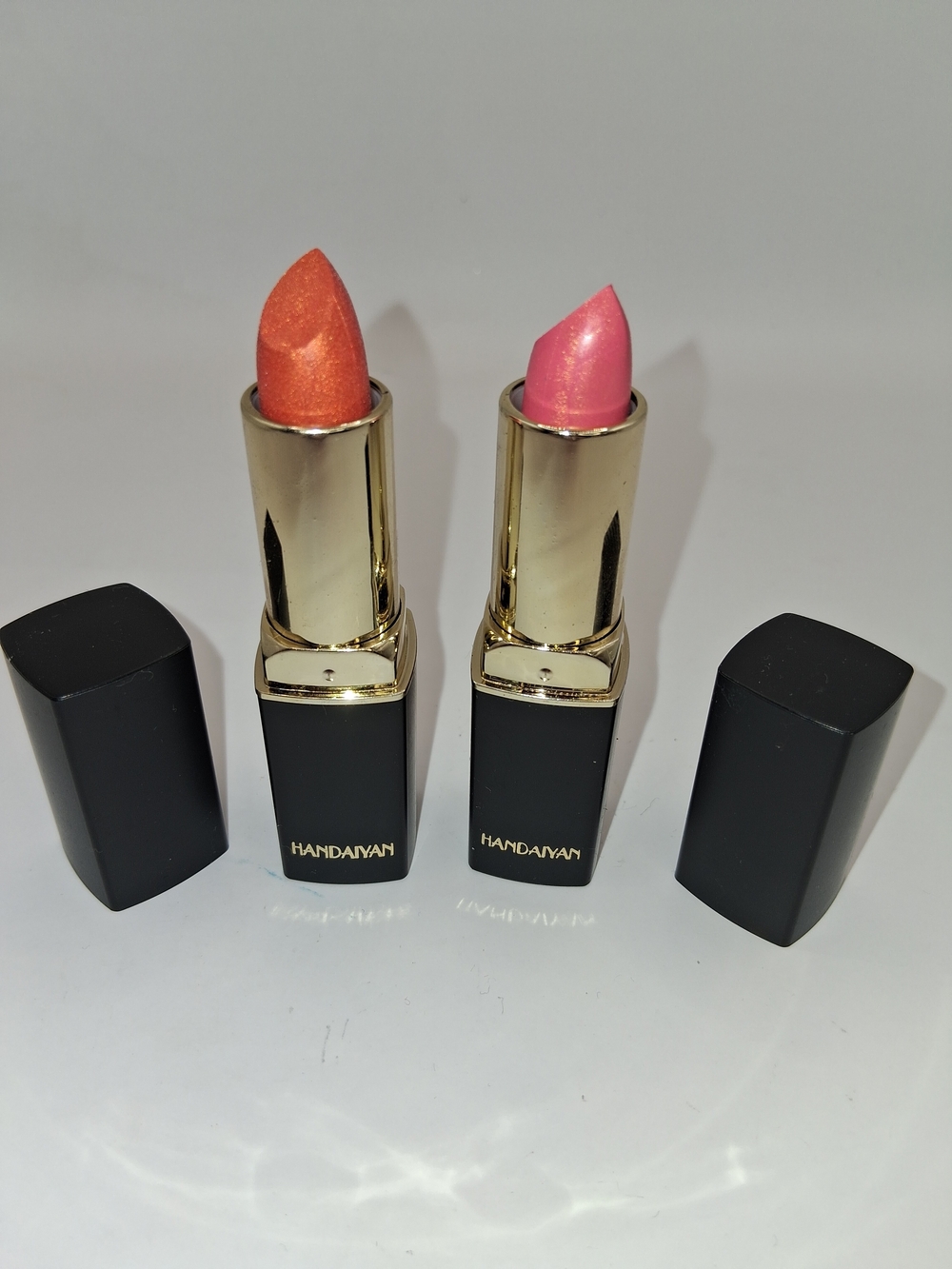 Muse Two-Tone Lipstick Duo — Coral Orange & Shimmer Pink